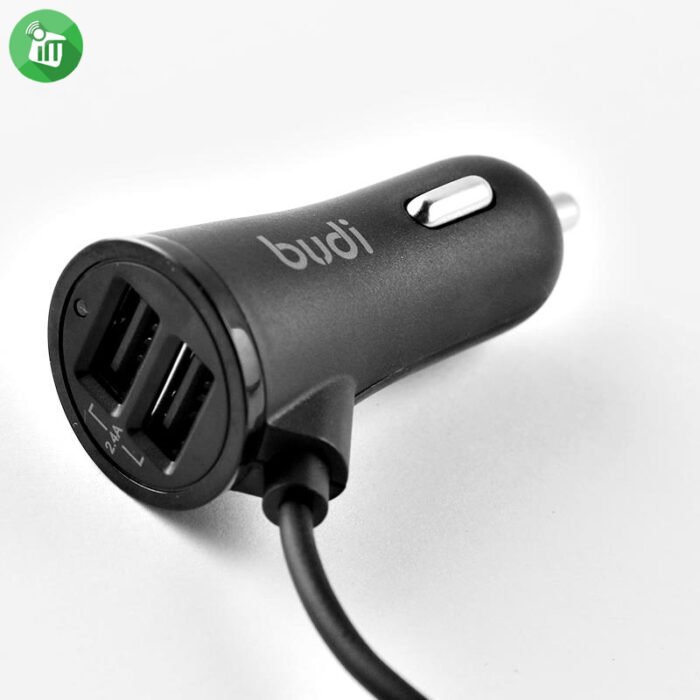 Budi Car Charger 2 USB Port With C M8J068M