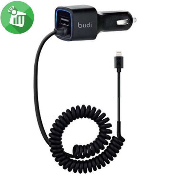 BUDI CAR CHARGER INCLUDE LIGHTNING CONNECTOR M8J186L