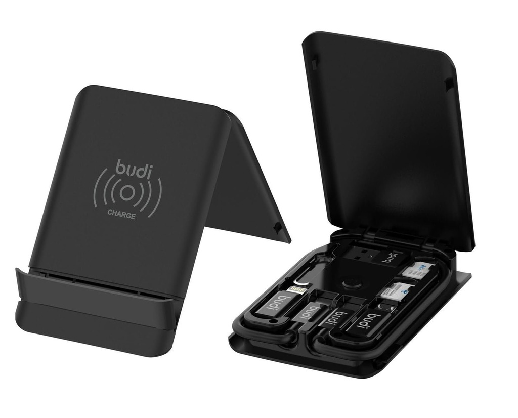BUDI WIRELESS CHARGER MULTI-FUNCTIONAL BOX M8J515W BLK