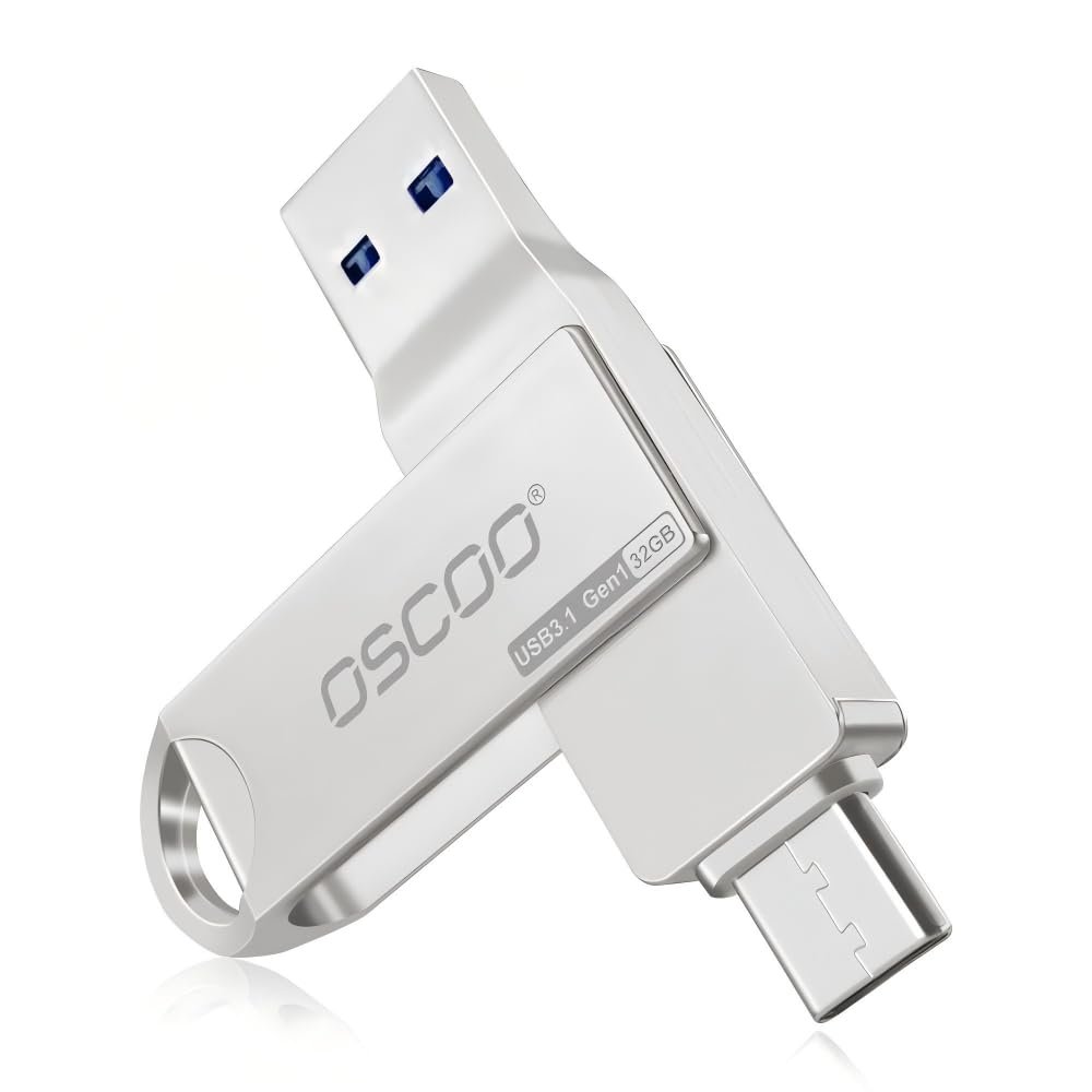 OSCOO 2-IN-1 FLASHDRIVE USB 3.1 GEN1 & TYPE C 32GB