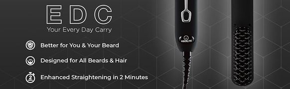 Green Lion Ultra Beard Pro Portable Beard Straightener - Black GNBRDPROBK