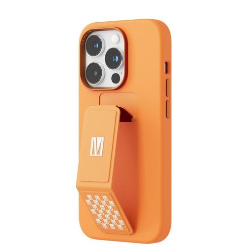 Levelo Morphix Silicone Case With Leather Grip For iPhone 17 Pro - Orange LVLMRPS17PORG