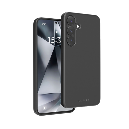 Levelo Iris Liquid Silicone Case For Samsung S25 Plus - Black LVL-IRIS-25P-BK