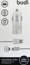 BUDI CAR CHARGER + MICRO USB CABLE M8J622M BLK