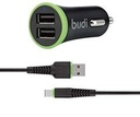 BUDI CAR CHARGER + USB TYPE-C CABLE M8J061T BLK