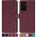 RINGKE GALAXY S21 ULTRA FOLIO SIGNATURE OPTION WALLET BURGUNDY