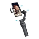 Porodo 3-Axis Gimbal with LED Light - Black PDLFST127BK