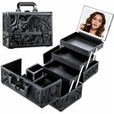 Levelo Elite Makeup Box Organizer With Mirror - Black LVLELITEMUOBK