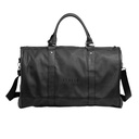Levelo AllInStyle Saffiano Leather Travel Duffle Bag - Black LVLASSLTDBBK