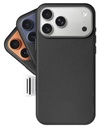 Levelo Morphix Vallo PU Leather Grip Case For iPhone 17 Pro - Onyx Flame LVLMRPVLO17POXFL