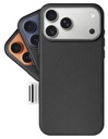 Levelo Morphix Vallo PU Leather Grip Case For iPhone 17 Pro Max - Charcoal Storm LVLMRPVLO17PMCHST